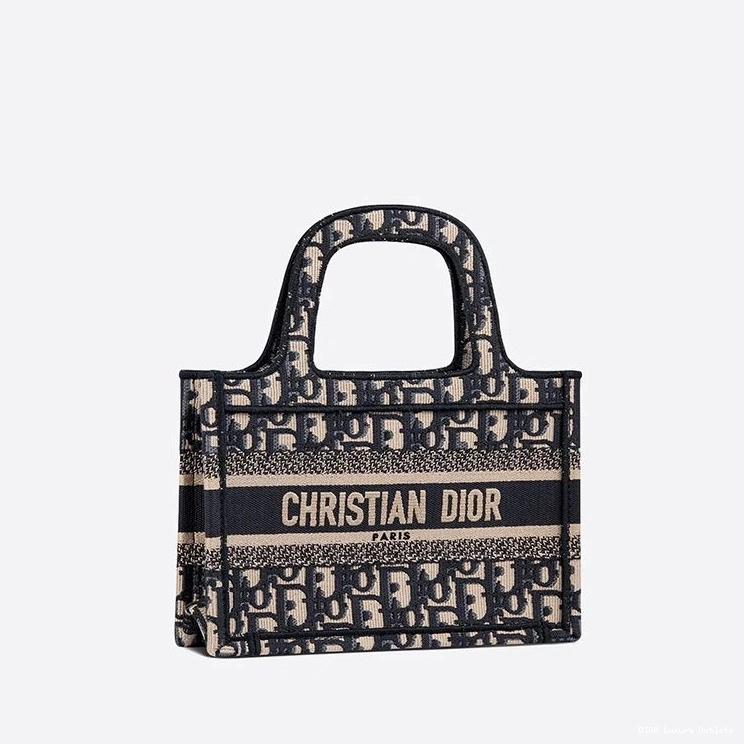 Cheap Tote Motif Blue Canvas Oblique Book Dior Mini 0720 Luxury